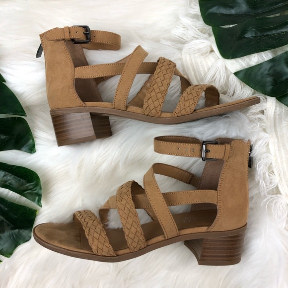 Franco Sarto Shoes - Franco Sarto Olympus Woven Sandal Tan EUC 7.5